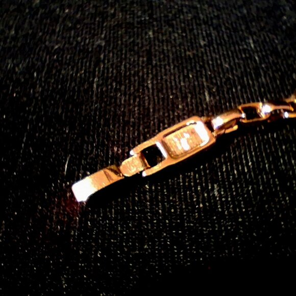 Earring Set Teardrop Filigree Gold-Toned and Two Gold-Toned Bracelets - Picture 11 of 12